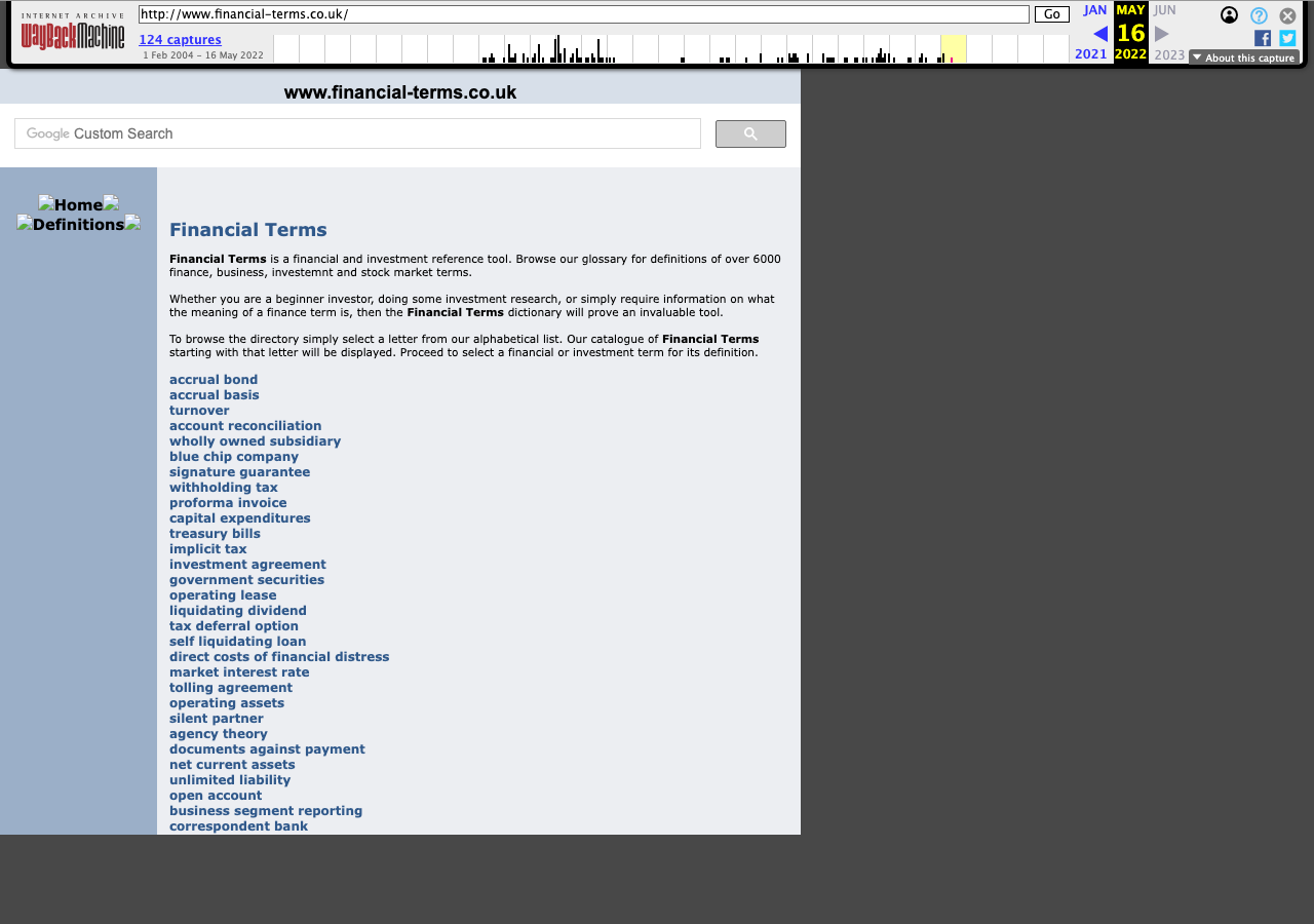 Financial Terms screenshot