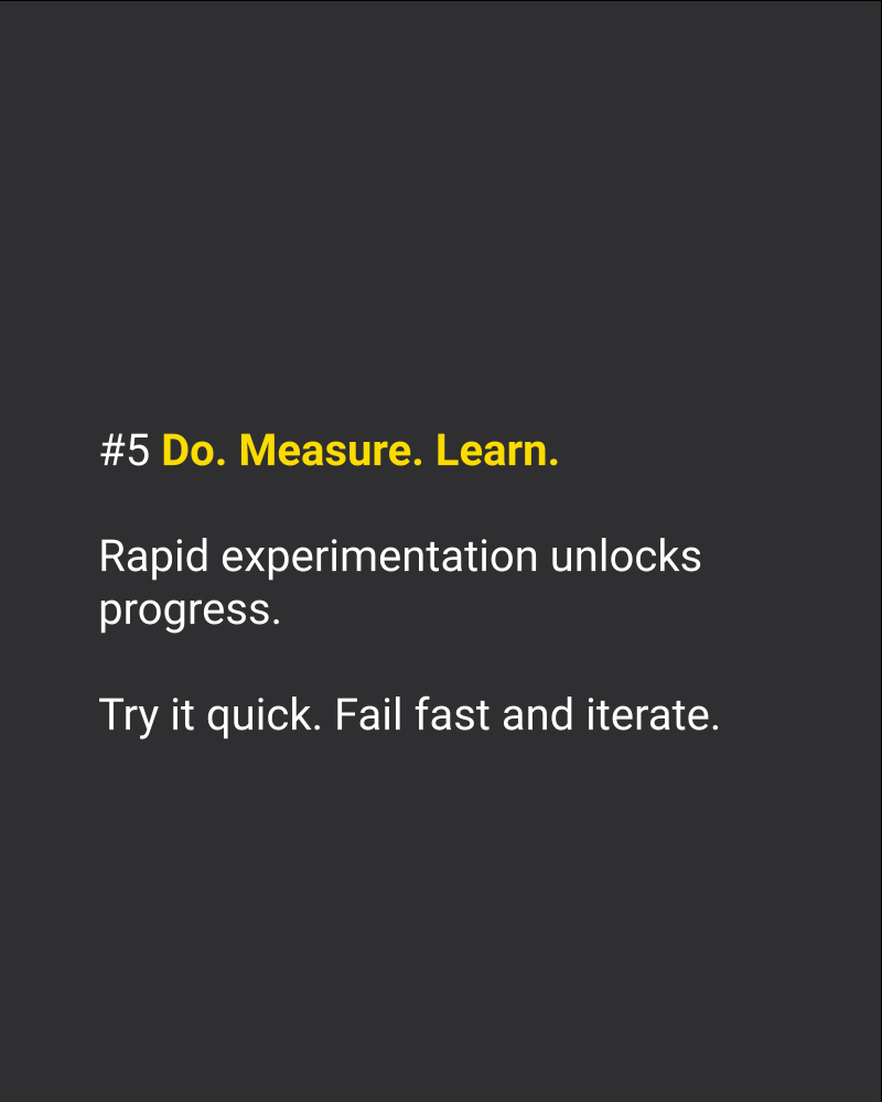 Do, measure, learn experimentation cycle diagram
